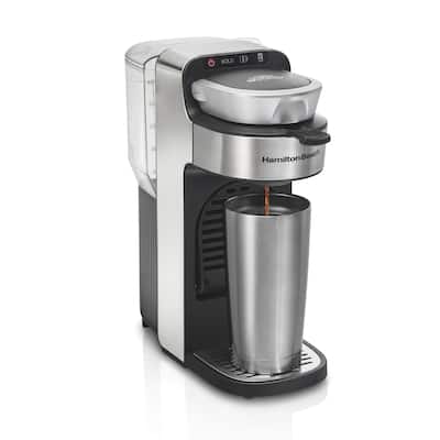 Hamilton Beach The Scoop Single-Serve Stainless Steel Coffee Maker with Removable Reservoir