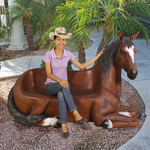 Design Toscano Saddle-Up Horse Bench