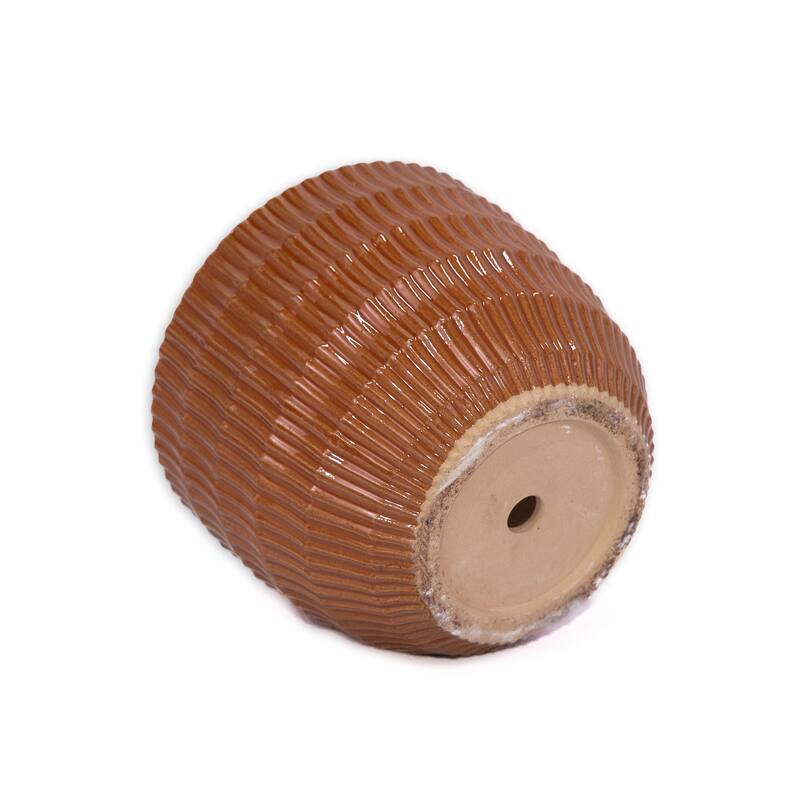 Modern Stripes Handcrafted Ceramic Planter Set of 4