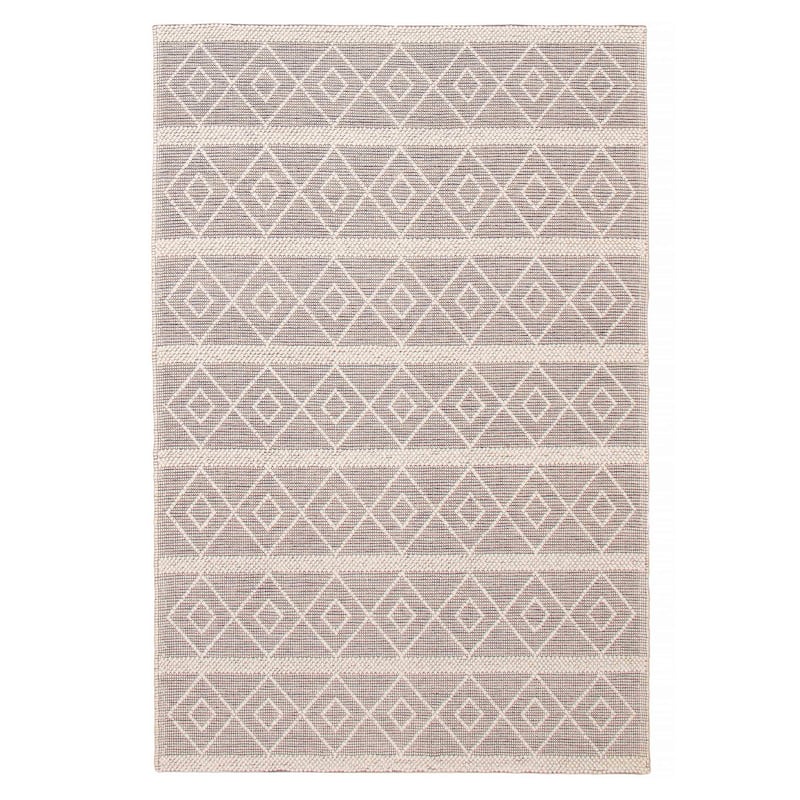 ECARPETGALLERY Braid weave Sienna Cream Wool Rug - 6'0 x 9'0 - Cream - 6'0 x 9'0
