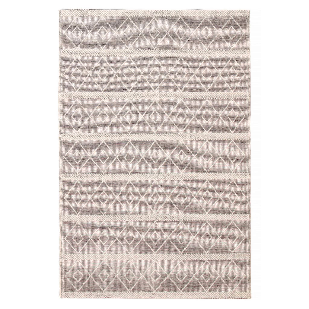 ECARPETGALLERY Braid weave Sienna Cream Wool Rug - 6'0 x 9'0