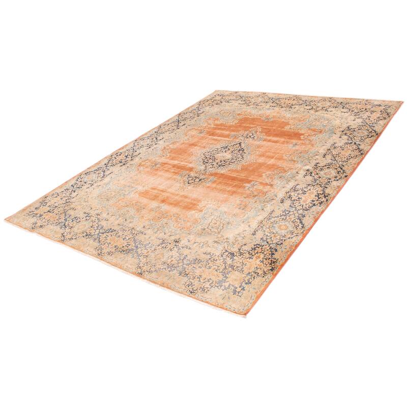ECARPETGALLERY Hand-knotted Antalya Vintage Copper Wool Rug - 9'9 x 13'2