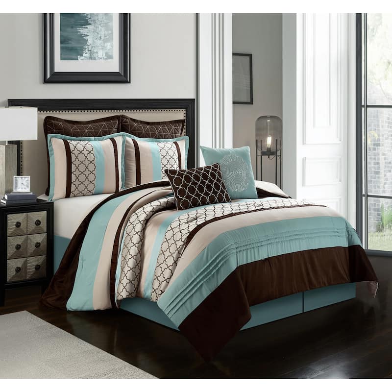 Nanshing Avalon Trellis 8-Piece Moroccan Print Comforter Set