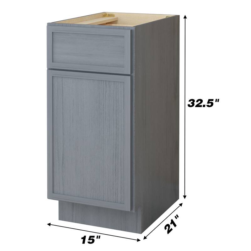 Vanity Art 15" Freestanding Single Base Storage Cabinet with Soft Close Door