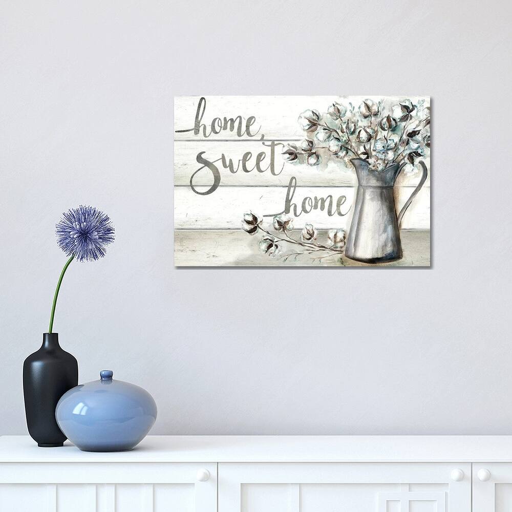 iCanvas "Farmhouse Cotton Home Sweet Home" by Tre Sorelle Studios Canvas Print