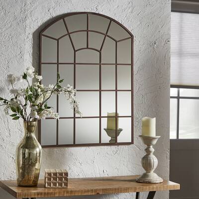 Surise Metal Arched Windowpane Wall Mirror by iNSPIRE Q Modern