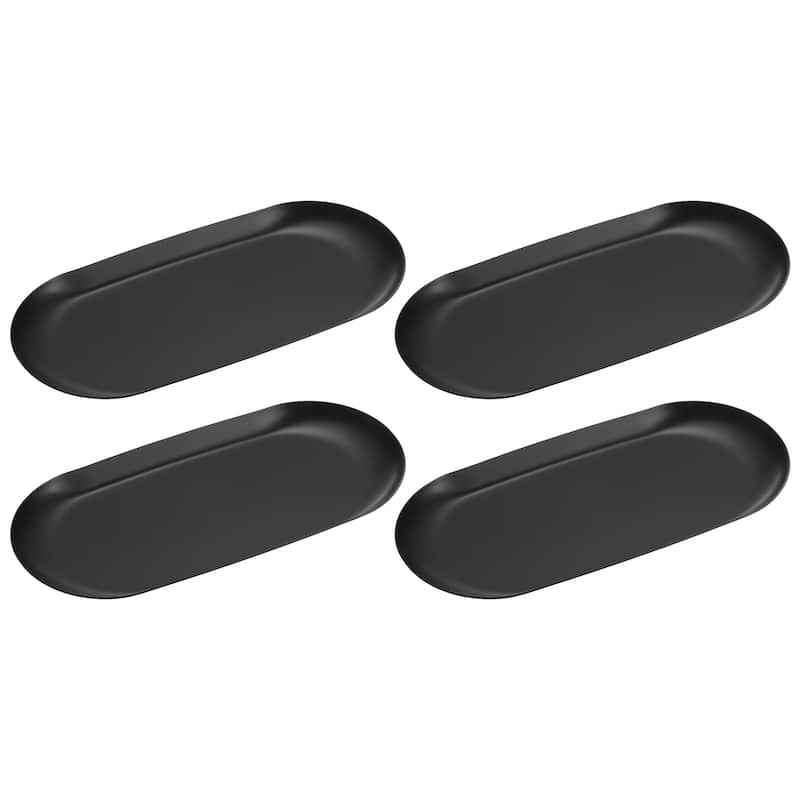 4pcs Stainless Steel Decorative Trays 7" Bathroom Cosmetic Trays
