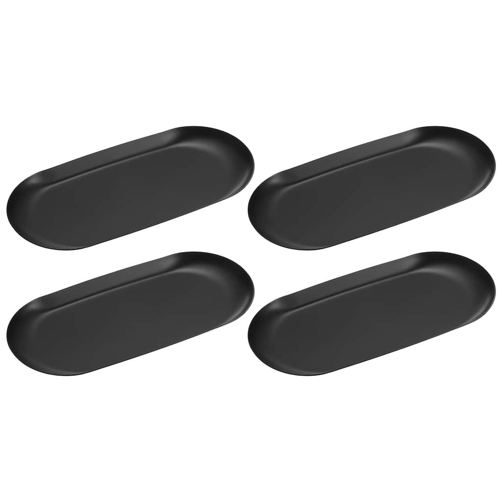4pcs Stainless Steel Decorative Trays 7" Bathroom Cosmetic Trays
