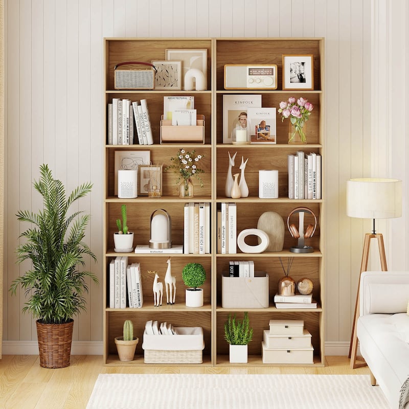 Costway 70" Tall 6-Tier Bookcase with 6 Open Shelves Anti-Toppling - See Details