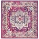 preview thumbnail 78 of 102, SAFAVIEH Evoke Jacki Vintage Boho Medallion Rug 6'7" Square - Fuchsia/Ivory - Square