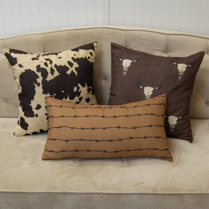 Your Lifestyle by Donna Sharp Phoenix 3 PC Decorative Pillow Set - Accent - Polyester - Brown - Set of 3 or More