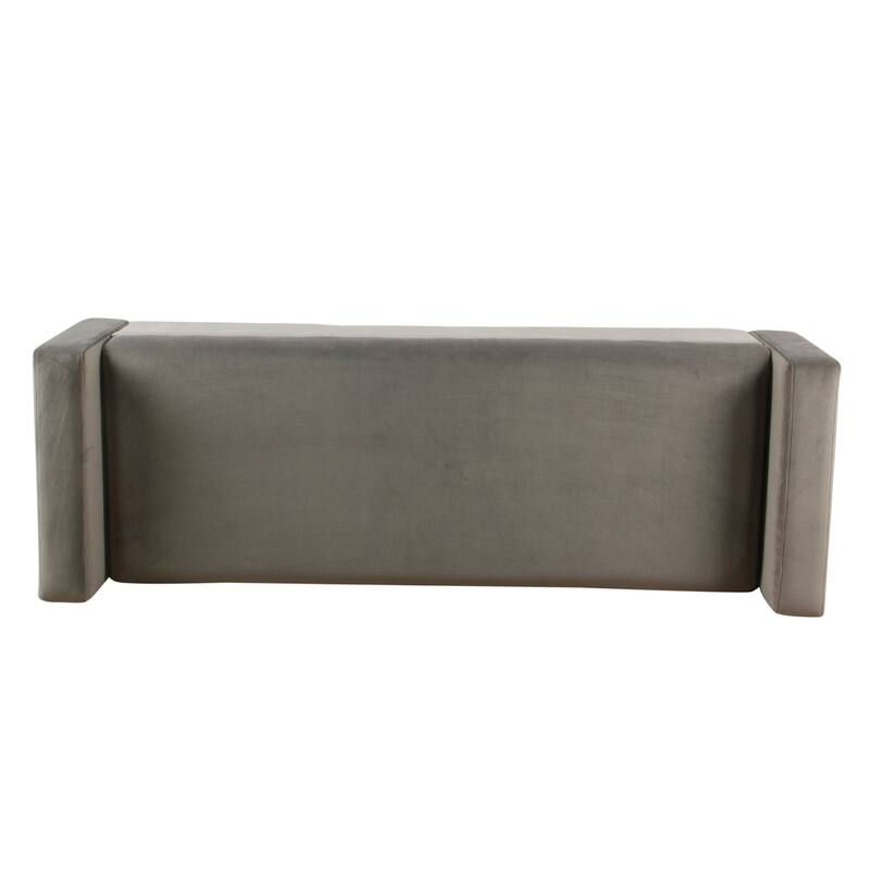 Carson Carrington Hamn Velvet Storage Bench - Gray