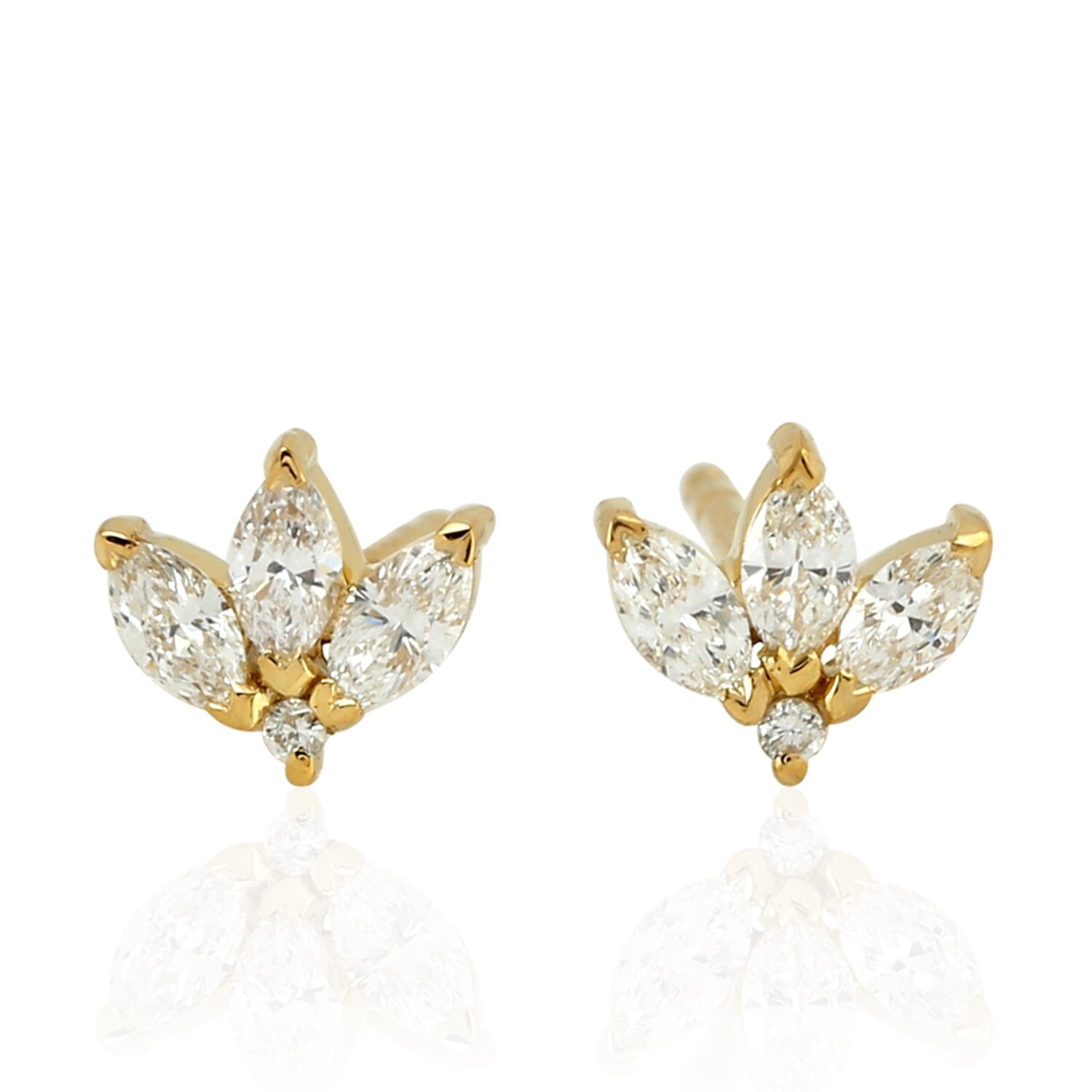 designer gold stud earrings