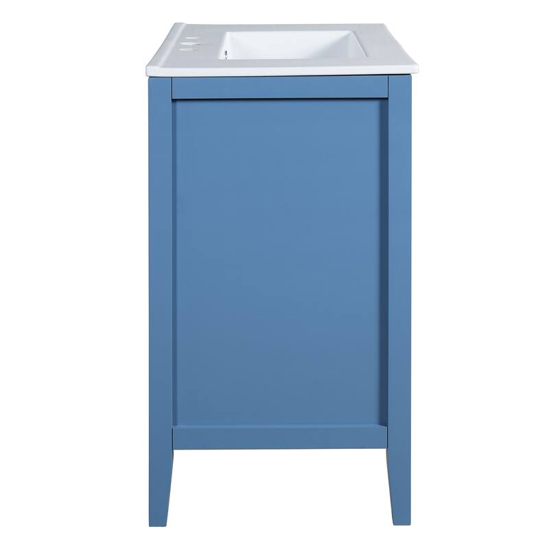 30" Bathroom Storage Cabinet With 2 Large Soft Closing Doors,1 Hided Drawer And Adjustable Shelf, Bathroom Vanity With Sink