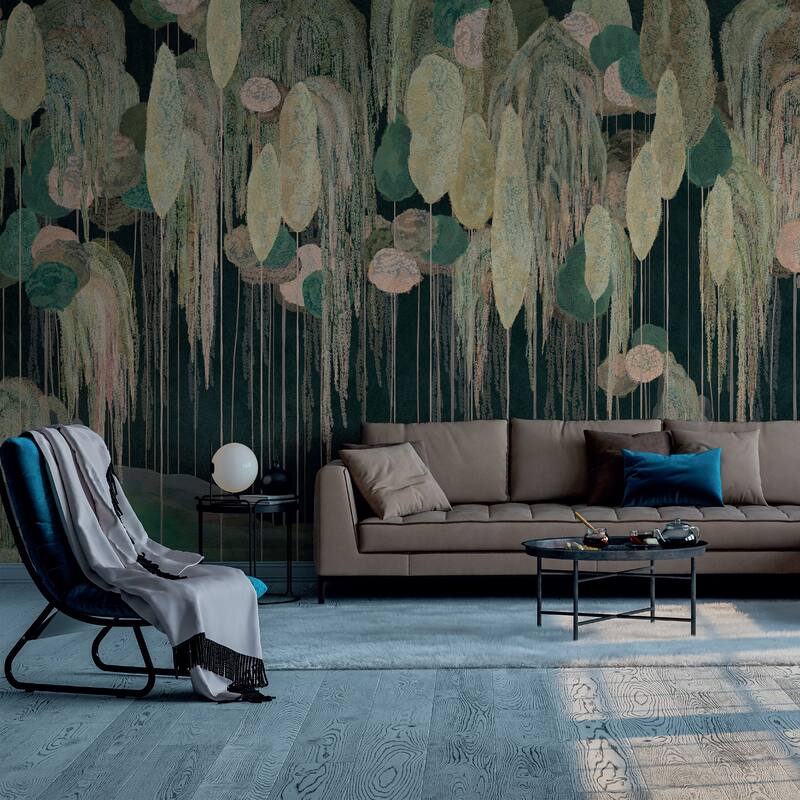 Enchanted Hanging Botanical Elements Wallpaper Mural