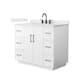Option White / Giotto Quartz Top / Matte Black Hardware