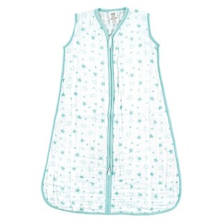Luvable Friends Baby Sleeveless Muslin Cotton Sleeping Bag, Sack, Blanket, Stars Muslin