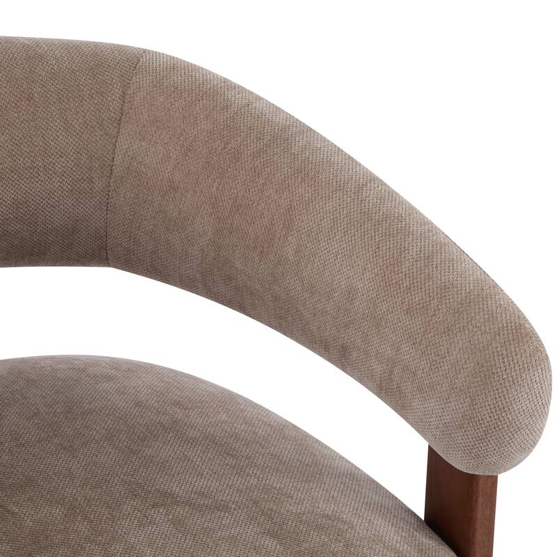 Christopher Knight Home - Accent Arm Chair Modern Upholstered Fabric Chair with Rubber Wood Legs