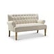 preview thumbnail 33 of 68, Arete Upholstered Tufted Settee Loveseat by Moser Bay Home Almond