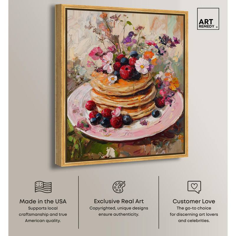Raspberry Pancakes II Canvas by Art Remedy