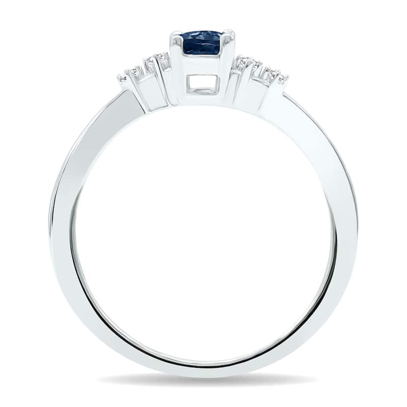 Women's Sapphire and Diamond Tierra Ring in 10K White Gold