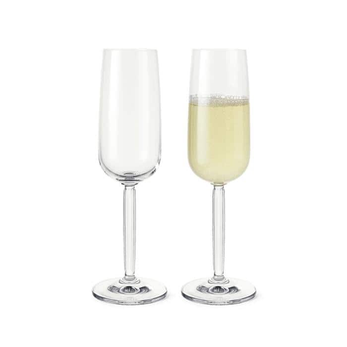 Kähler Hammershøi Champagne Glass, Clear, 2 pcs.