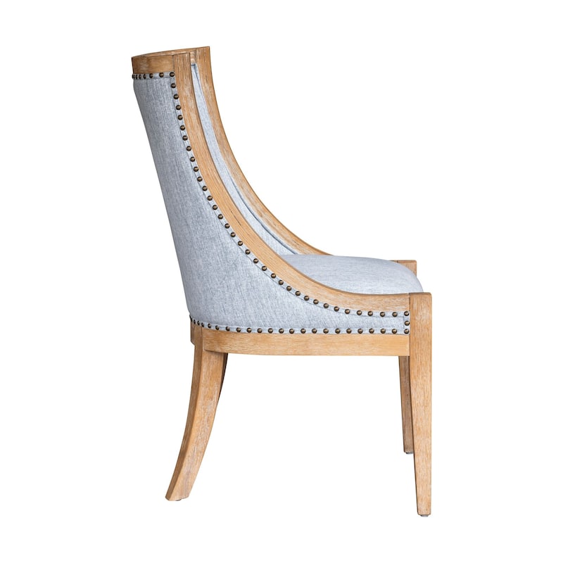 Martha Stewart Elmcrest Upholstered Dining Chair with Nailhead Trim