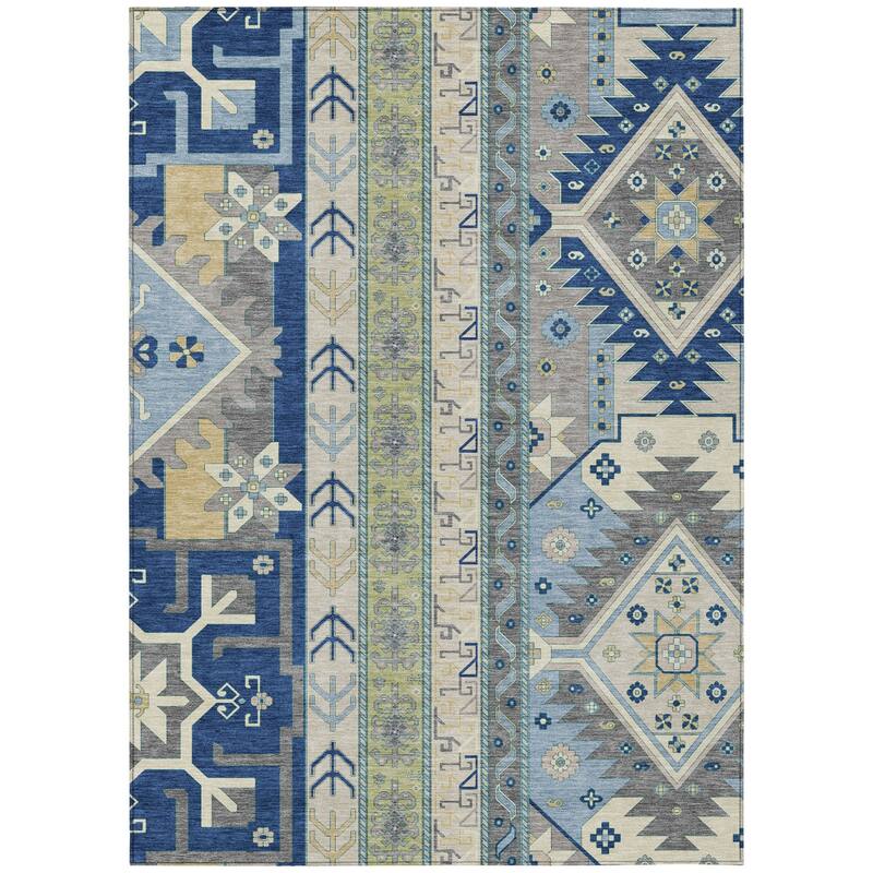 HomeRoots Aztec Transitional Rectangle Outdoor Rug