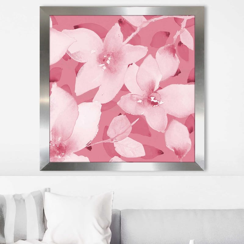 "Blooming Pink Whispers II (Square)" Print on Acrylic