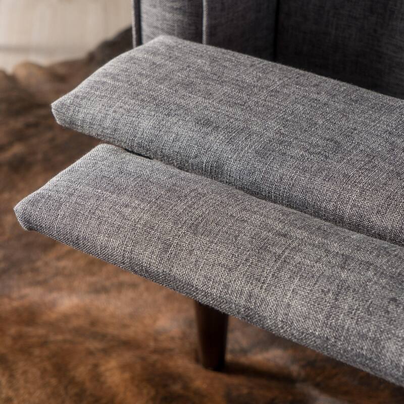 Mervynn Mid-Century Modern Button Tufted Fabric Recliner by Christopher Knight Home