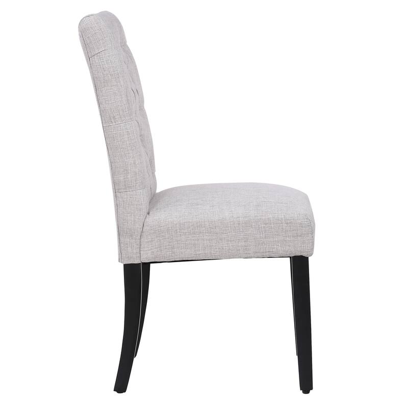 Grandview Tufted Upholstered Linen Fabric Dining Chair