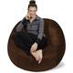 4-foot Bean Bag Chair Large Memory Foam Bean Bag - Chocolate
