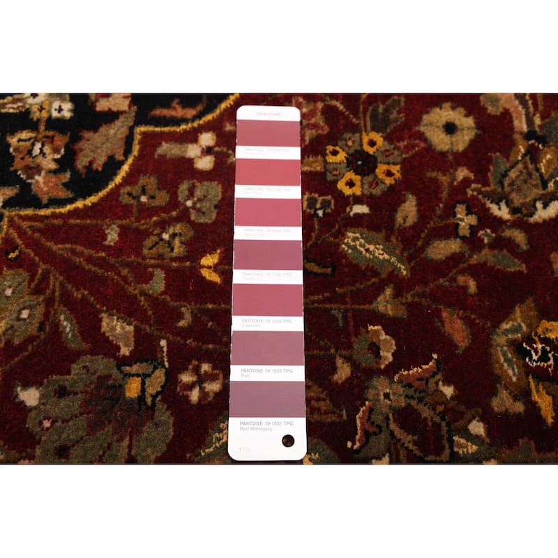 ECARPETGALLERY Hand-knotted Mirzapur Dark Red Silk, Wool Rug - 5'10 x 8'10