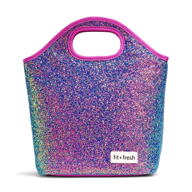 Fit & Fresh Sloane Chunky Glitter Lunch Bag Kit Purple