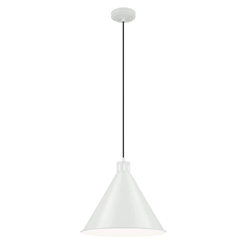 Kichler Lighting Zailey 16 in. 1-Light Cone Pendant Light - White