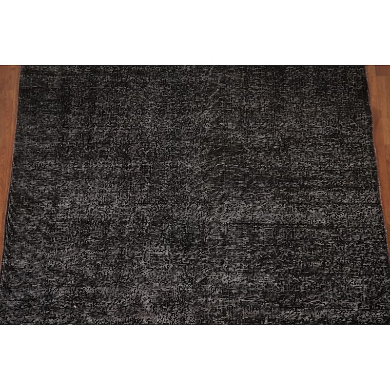 Distressed Over-Dyed Anatolian Turkish Vintage Handmade Wool Carpet - 4'10" x 13'3"