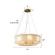 preview thumbnail 5 of 5, 24 in. 8-Light Gold Alabaster Chandelier - 24-inch