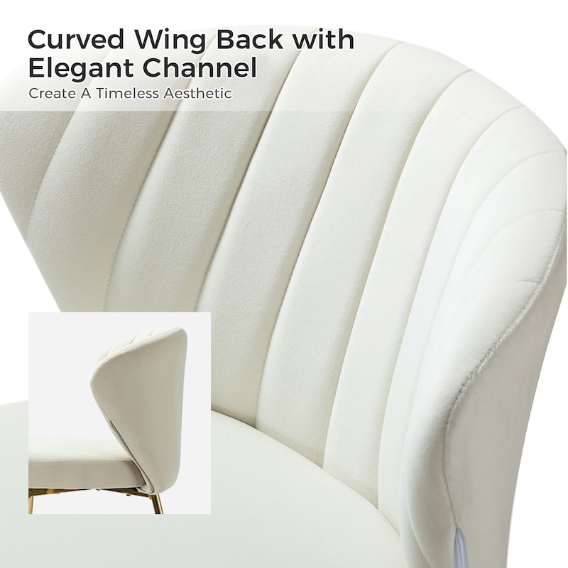 Aruna Accent Chair with Metal Legs 20''W X 19.5 ''D X 29''H by HULALA HOME