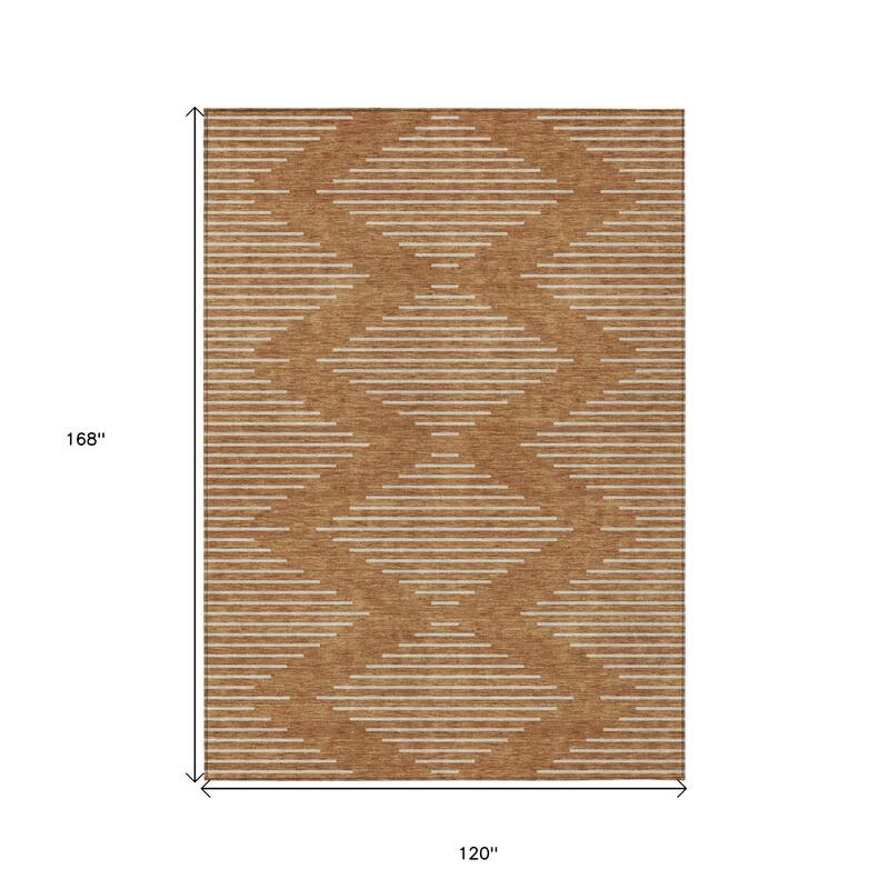 HomeRoots Geometric Transitional Rectangle Outdoor Rug