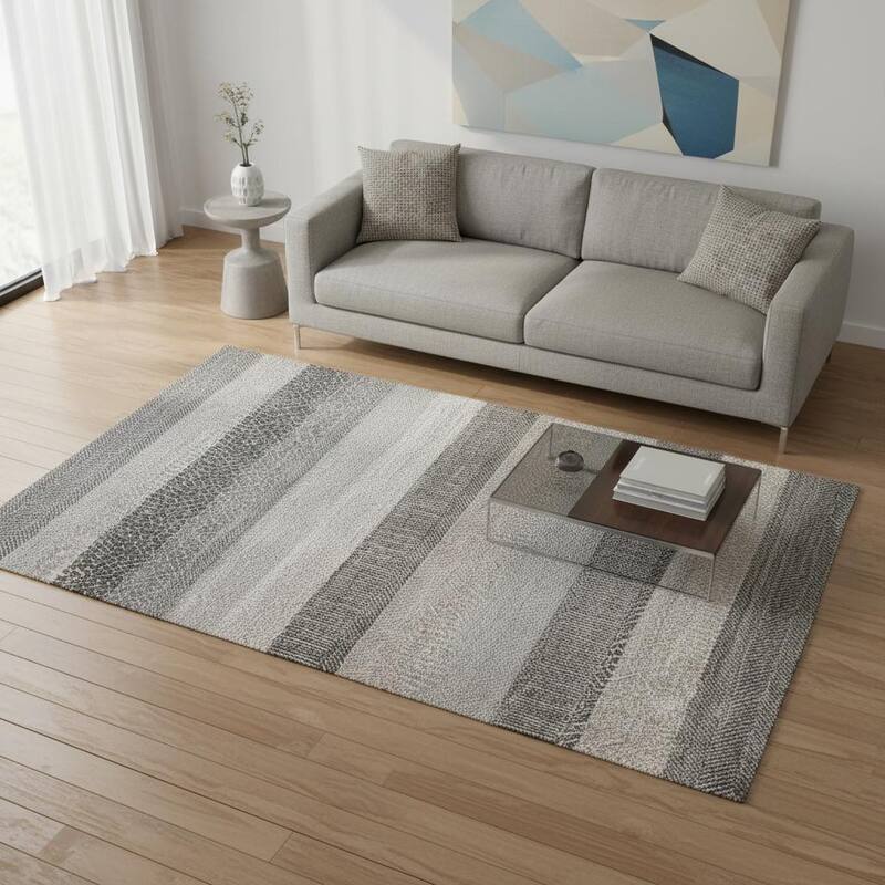 HomeRoots Geometric Modern Rectangle Area Rug - 5' X 8' - 5' X 8'