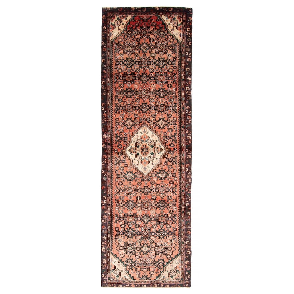 ECARPETGALLERY Hand-knotted Andelz Copper Wool Rug - 3' x 9' 9"