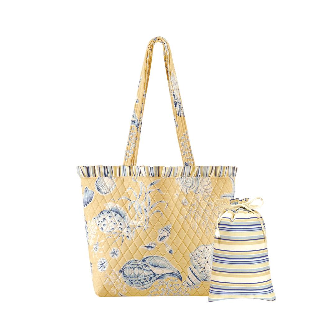 Taupe Shells Beach Bag