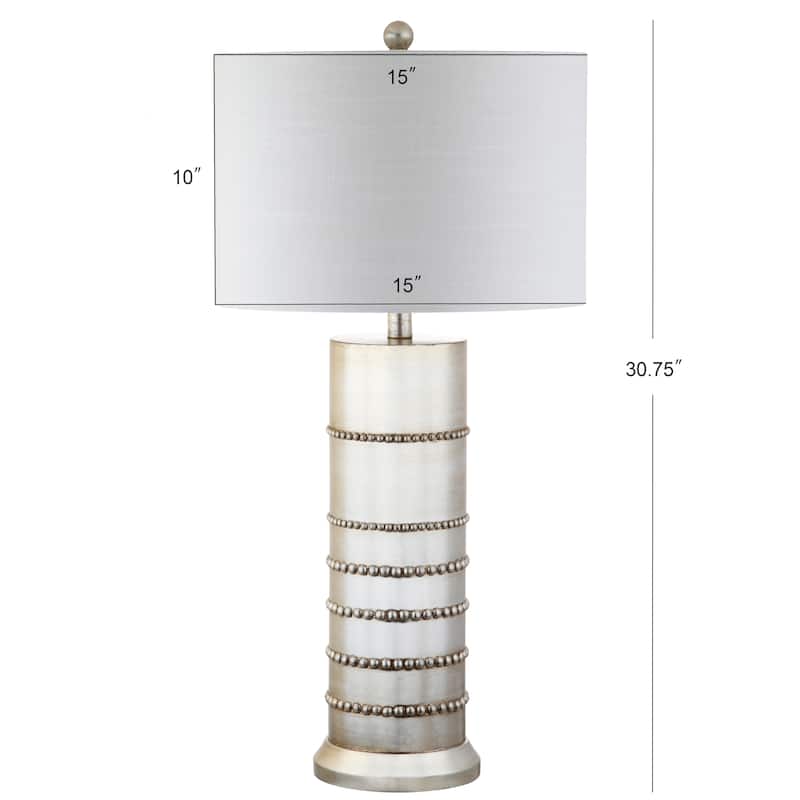 Isabella 31" Resin LED Table Lamp, Silver by JONATHAN Y