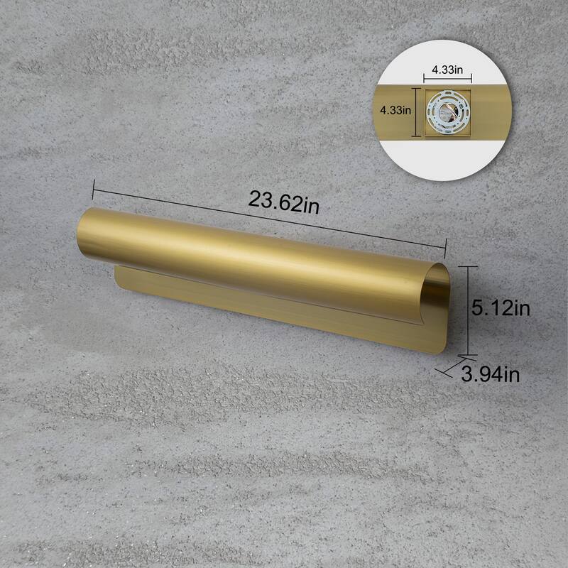 2-Light Modern Glam LED Dimmable Bath Vanity Light, Wall Sconce