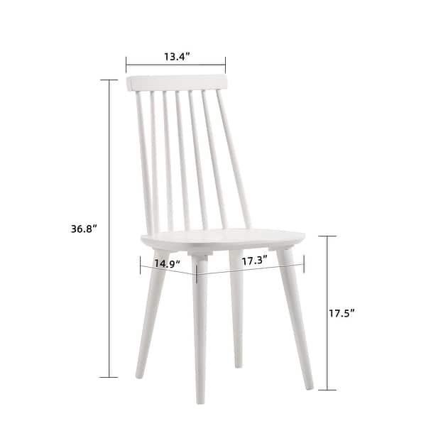 dimension image slide 2 of 4, Burris 17"Wide Spindle Wood Dining Chairs