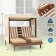 preview thumbnail 4 of 6, Kids Lounge Chair with Canopy, Cup Holders, and Cushioned Seat, Outdoor Furniture for 3-8 Year Olds