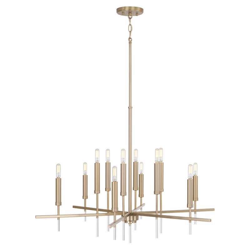 Elora 12-light Matte Brass Hanging Chandelier