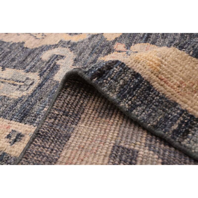 ECARPETGALLERY Hand-knotted Jules Serapi Dark Navy Wool Rug - 9'10 x 13'8