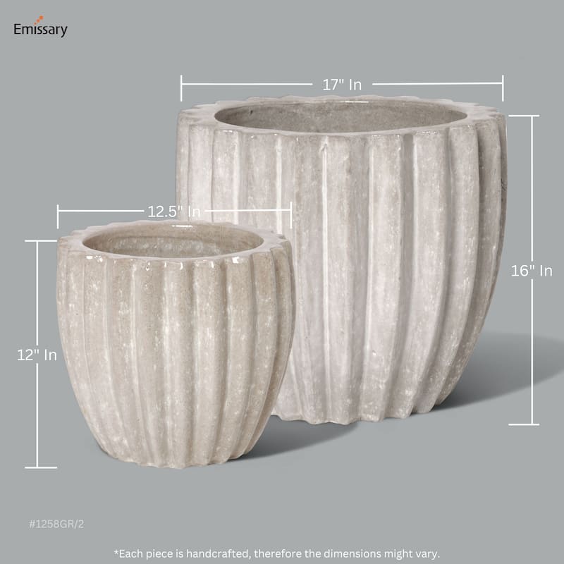 Round Ridged Planter