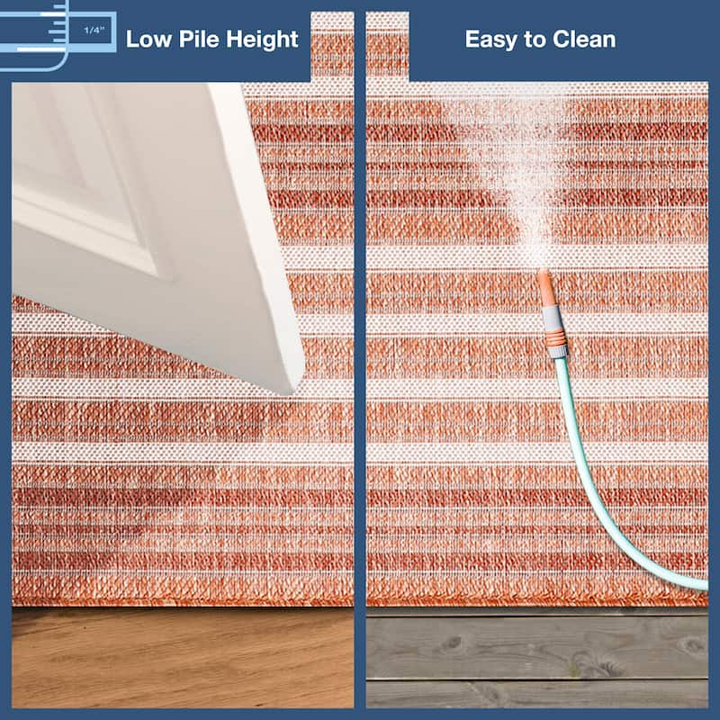 Liora Manne Malibu Faded Stripe Indoor/Outdoor Rug